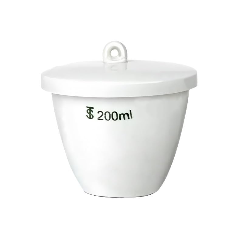 Aluminiumoxid Keramik Tiegel Mit Deckel 5–300ml, Hochtemperatur Korundtiegel Für Chemische Laboranwendungen(200ml Corundum crucibles)