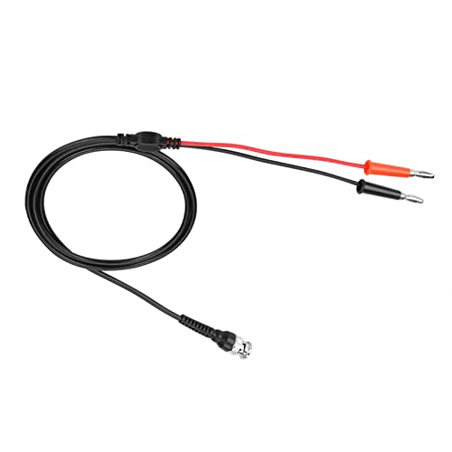 Image of Pack of 2 Coaxial 50? Cable BNC Male to Banana Plug Connector Test Probe Cables Leads for Oscilloscope Generators