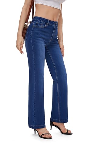 FLYING BANANA Women's High Waisted Wide Leg Baggy Jeans Stretchy Loose Denim Pants2