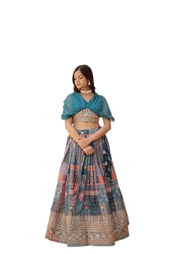 New Indian desaign Ready to Wear Bollywood Bridal-Wedding Style Lehenga Choli for Indian Women's With Stichhed Blouse