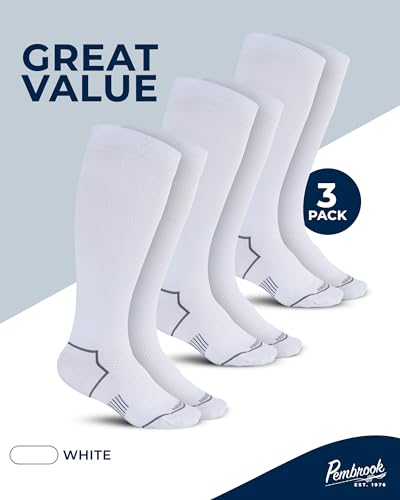 Image of Pembrook Plus Size Compression Socks for Women Wide Calf - 3 Pairs, 20-30mmHg Extra Wide Calf Compression Socks, Up to 4XL