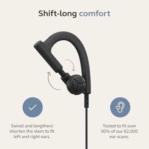 Jabra Perform 10 Wired PTT Earpiece with in-Line Clip-On Noise-Cancelling Microphone, Android Devices Only, Works with Walkie Talkie app in Microsoft Teams, Zello and Zebra, USB-C Connectivity, Black - image 5