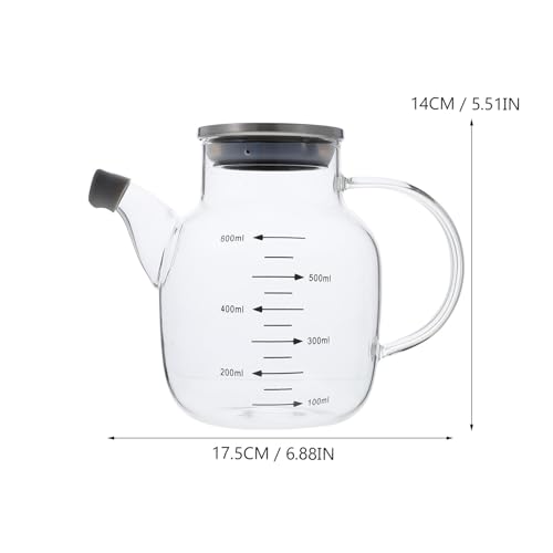 Botella de aceite antigoteo de borosilicato 600ml para dosificar salsa 3