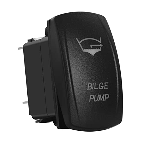 Image of 12V 24V RED Led Bilge Pump Rocker Switch with Wires 5 PIN Waterproof ON-Off Pump Switches for Car Boat RV Caravan Marine Yacht Ship Pontoon IP 66