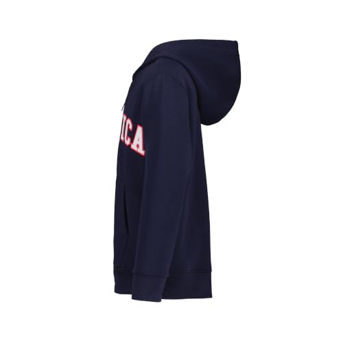 Image of Nautica Boys' Long Sleeve Fleece Full Zip Hoodie, Comfortable, Relaxed Fit