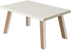 Mesa de Centro Versátil em MDF - Design que Adapta ao Estilo Moderno, Retrô e Vintage com Elegância (Branco)