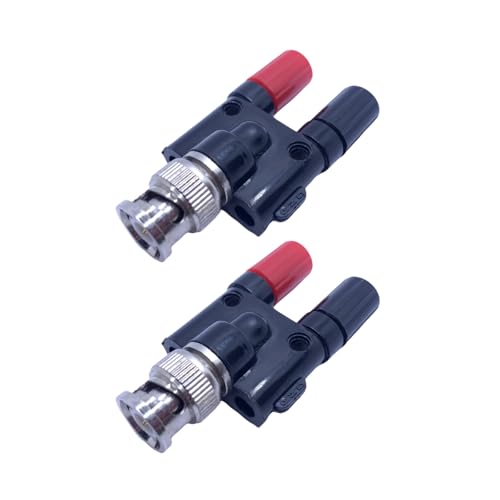 2-Pack Adaptador BNC macho a banana hembra dual 4mm miniatura 1