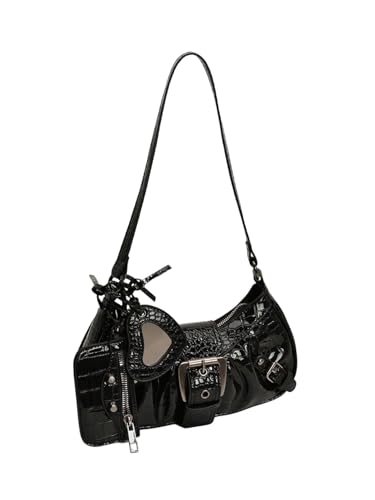 Image of GORGLITTER Women's Y2k Shoulder Bag Buckle Western Vintage Hobo Pu Leather Handbags with Coin Purse