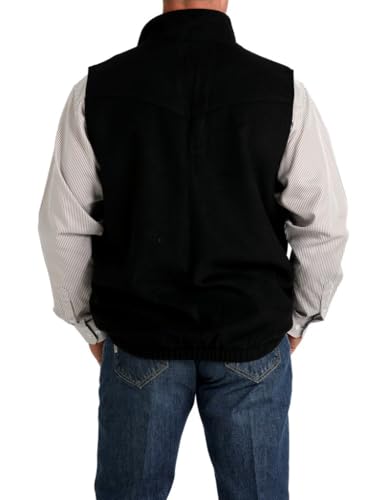Cinch Men's Conceal Carry Wooly Black Vest3