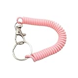 ホルダー多機能コイルスプリングキーホルダー安全なジュエリーキージムプールやビーチに適したオフィスでの使用キーホルダー