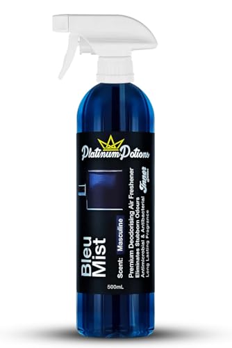 Image of Water-Based Car Air Freshener Spray | Luxury Automotive Deodorizer | Mold-Resistant Formula | Eliminates Odors and Refreshes Vehicle Interior | 17 fl oz | Bleu Mist