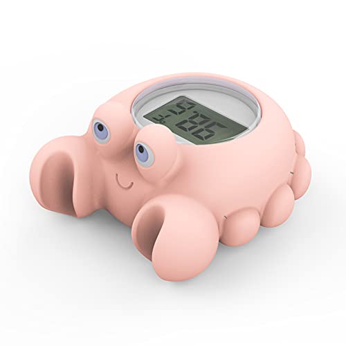 Baby Bath Thermometer Floating Bath Toy, Bathtub Thermometer WaterTemperature Warning Baby Bath Safety(Crab)