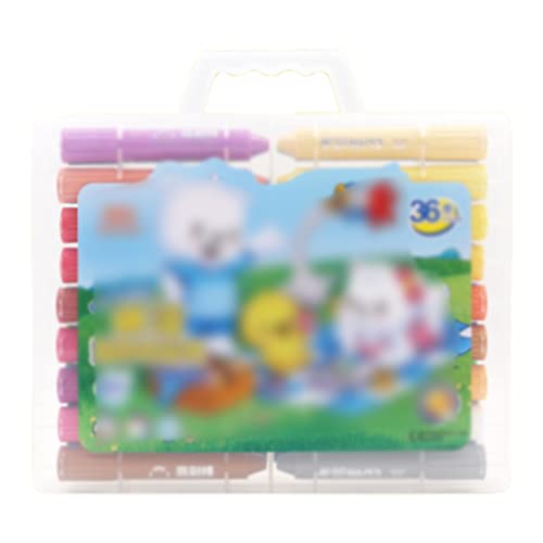 ASFD Drawing pens Rotating Oil Stick Children's Crayon Set Water-Soluble Washable Color Brush Kindergarten Pupils Colorful Stick Colour pens