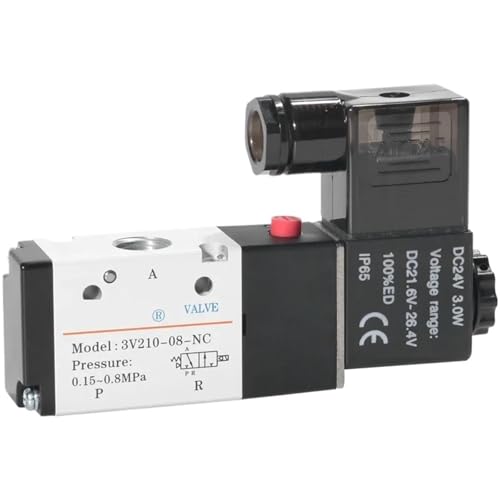 Électrovanne pneumatique électrique 3V210-08 commande directionnelle magnétique 24V