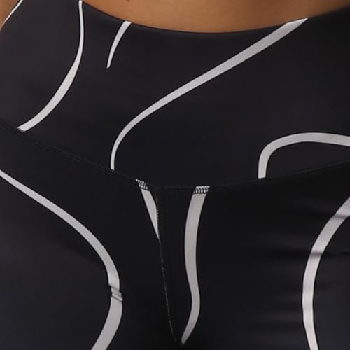 Image of SOIE Women Polyester Blend Sports Shorts High Waist Knee Length with Side Pocket Quick Dry Squat Proof Athleisure Shorts for Workout
