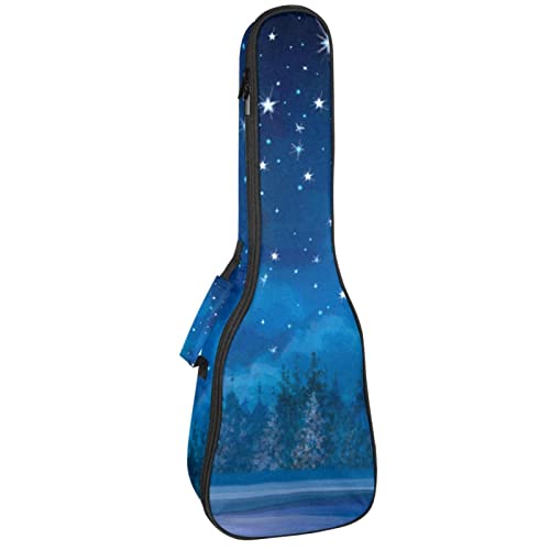 Sac de rangement ukulélé concert et soprano pour éviter les rayures avec style bleu