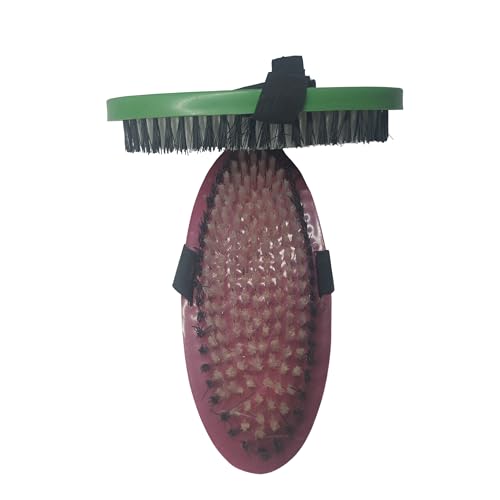 Image of ZoOwil Grooming animal Brush for Horse, Cow & All Purpose with Hand Strap, 20 x 9 cm, Soft Bristles.