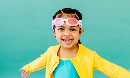 Image of Splash Place KIDS SWIM GOGGLES with Fabric Strap - ELLIE |Tangle-Free, Swimming Goggles for Kids, Comfy Fabric Strap Goggles