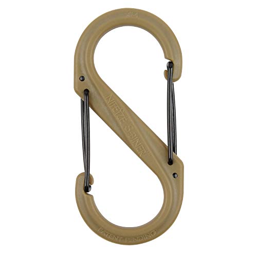 Nite Ize S-Biner Size-4 Dual Carabiner, Strong Plastic, Coyote