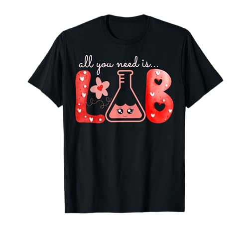 Valentine Laboratory Medical Lab Science PhD Student T-Shirt