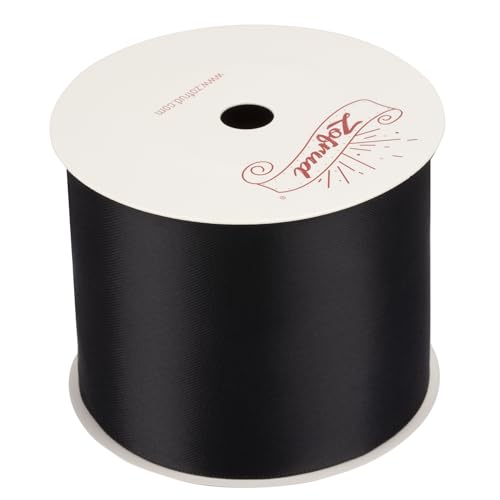 Zofrud Black Satin Ribbon 63mm x 9 Meters - Large Ribbon Ideal for Bows Gift Wrapping, Flower Bouquet, and Crafts - Image 2