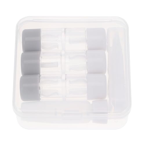 Healvian Kit de 3 Estuches Transparentes para Lentes de Contacto Organizador Portátil a Prueba de Fugas con Pinzas y Frasco de Solución Caja de Plástico para Almacenamiento y Protección