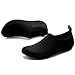 ANLUKE Water Shoes Barefoot Aqua Yoga Socks Quick-Dry Beach Swim Surf Shoes for Women Men Black/Solid 40/41