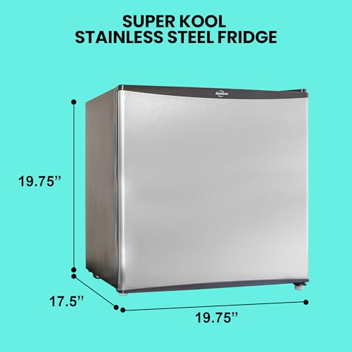 Image of Koolatron Refrigerator - Mini Fridge With Freezer For Kitchen, Bedroom, Office, Dorms, Cool Storage For Wine, Beverages, Compact Free Standing, 1.6 Cubic Feet Capacity, White
