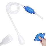 BinPhorm Aspirateur Aquarium,1,7M Nettoyeur Aquarium Gravier et Eau Kit Pompe Aspirateur à Siphon Manuel de Nettoyage pour Changer l'eau et Nettoyer Le Sable