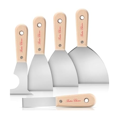 Bates- Paint Scraper, 5 Pc Scraper Tool, Putty Knife Set, Putty Knife, Painting Tools, 5 in 1 Tool, Spackle Knife, Wallpaper Scraper, Painters Tool, Crown Molding Tool, Paint Remover for Wood, Scraper Cover