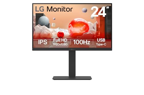 LG 24BA650-B 24-Inch FHD IPS Office Docking Hub Monitor – Built-in