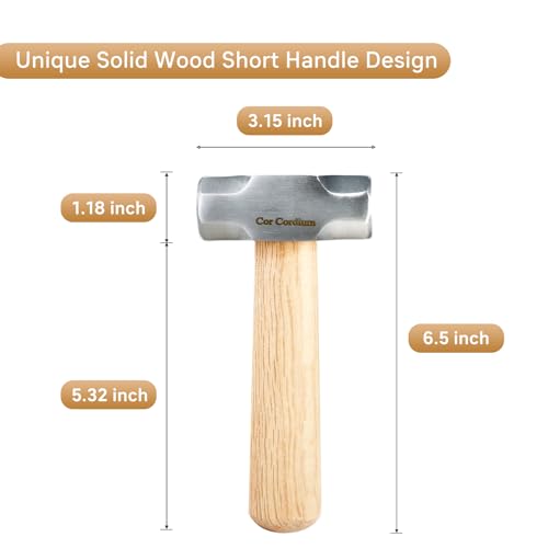Image of Sledge Hammer, Mini Sledge Hammer with Steel Hammer Head and Wood Short Handle, 1LB Crack Hammer for Striking & Home