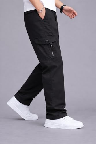 Image of Vikita Enterprise Men's Relaxed Fit Cotton Cargo Pant with Full Length and Zipper Closure Type | Mens Cargo Pants with Pocket