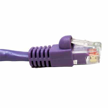 Cable de red Cat 5E UTP 15ft morado miniatura 3