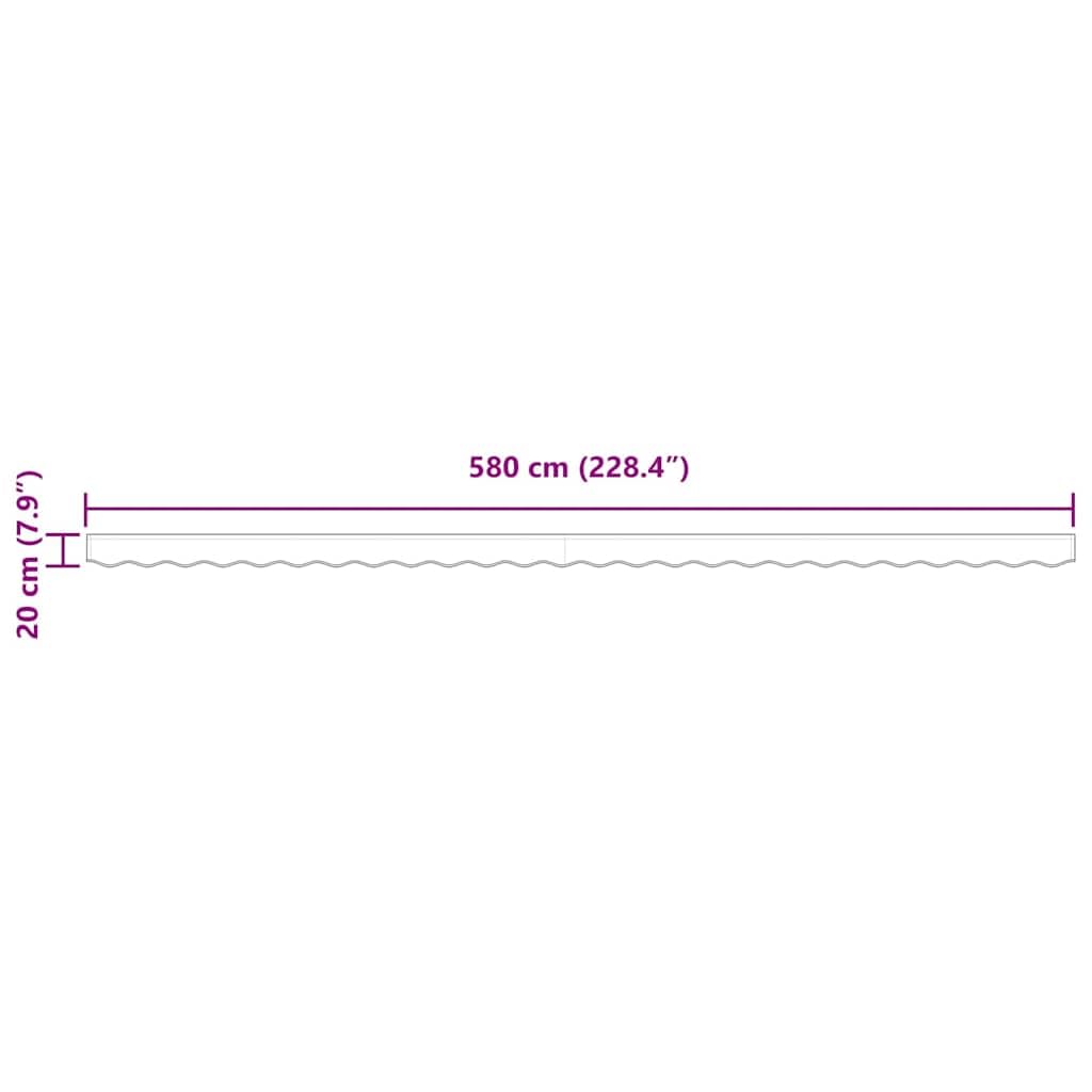 Lambrequin Store Exterieur 6m Vert Blanc Polyester