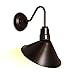 OZZKI Reflektor ścienny E27 Nostalgiczna okrągła lampa ścienna retro zginanie proste latarki przemysł wewnętrzny Ściana światło ciepły korytarz kuchenny ogród kinkietowy lampą do czytania