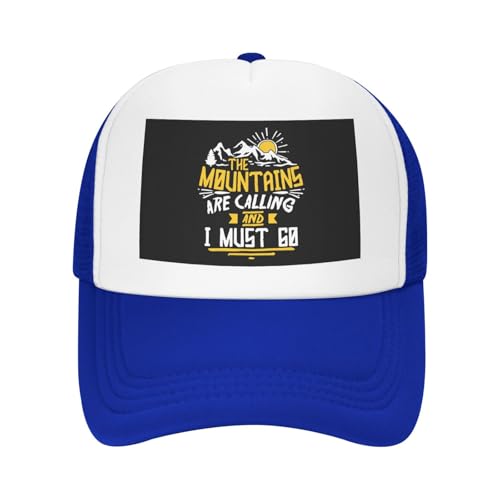 The Mountains are Calling and I Must Go Trucker Hat Snapback Mesh Baseball Cap Unisex2