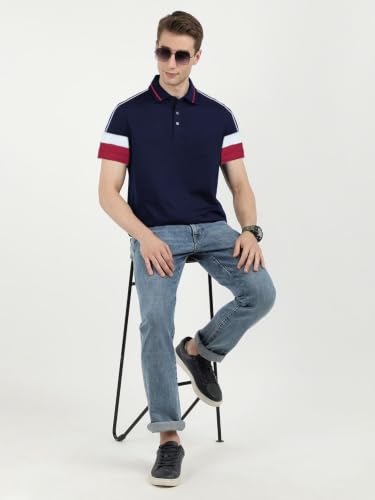 Image of LEOTUDE Men's Matty Regular Fit Half Sleeve Polo T-Shirt Combo (Pack of 3)