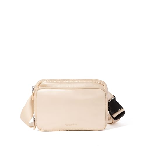 Image of Baggallini Modern Belt Bag 5x8 Travel Fanny Pack Sling Bag Waistpack w /RFID Card Holder Water-resistant Crossbody Bag