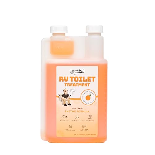 Liquified RV Toilet Treatment - Black Holding Tank Digester - Odor Eliminator - Orange Scent - Matts RV Reviews (Orange, 32oz)
