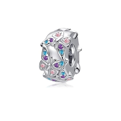 Colgante de mariposa YAFEINI de plata de ley con acabado pulido artesanal para pulseras