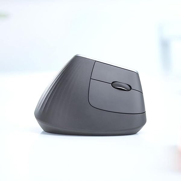 Vertical Mouse Ergonomico Avanzato, 4000 DPI, Wireless RF 2.4 GHz e Bluetooth, Ricaricabile USB-C, 4 Pulsanti Programmabili, Graphite
