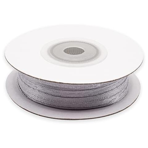 Decoraparty Silver Satin Ribbon 50 Metres Cover