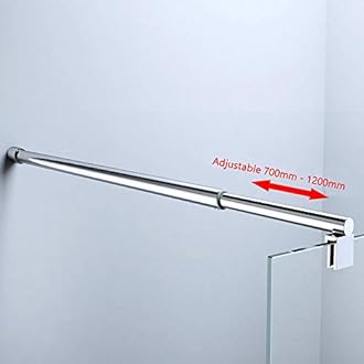 Durovin Bathrooms 1200mm Walkin Shower Screen 2000 mm high - 8mm Safety Frosted Strip Glass -Wet Room Shower Enclosure