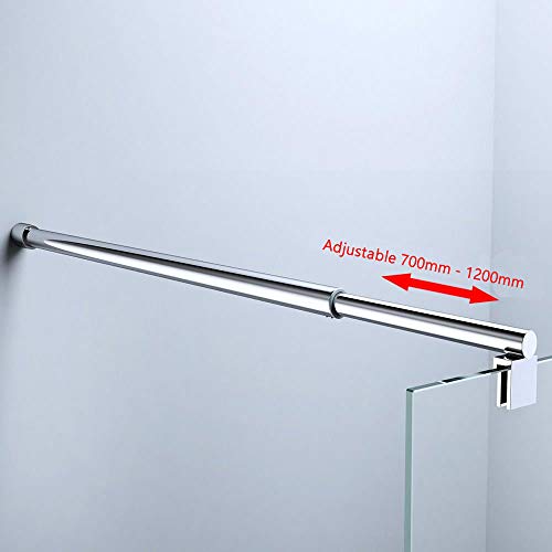 Durovin Bathrooms 1200mm Walkin Shower Screen 2000 mm high - 8mm Safety Frosted Strip Glass -Wet Room Shower Enclosure