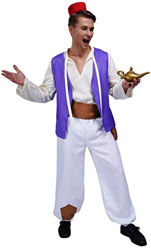 Maxim Party Supplies Men's Arabian Moroccan Fez Costume for Adults Includes Hat, Shirt, Vest, Belt, Pants