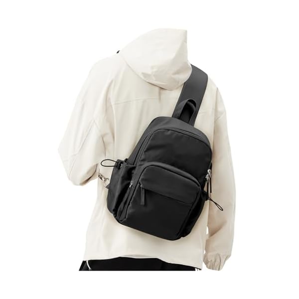 Crossbody-Sling-Backpacks-Sling-Bag-for-Men-Women-Small-Shoulder-Backpack-Anti-Theft-One-Strap-Motorcycle-Backpack-Mini-Tactical-Chest-Bags-Daypack-for-Casual-Travel-Hiking-Gym-Outdoor-Sports-Black Crossbody Sling Backpacks Sling Bag for Men Women, Small Shoulder Backpack, Anti Theft One Strap Motorcycle Backpack, Mini Tactical Chest Bags Daypack for Casual Travel Hiking Gym Outdoor Sports Black