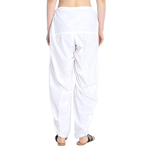 woman's plain cotton patiala salwar combo of 2 (free size) patiala || patiyala || patiala pants || cotton patiala || patiala combo (multicolour)