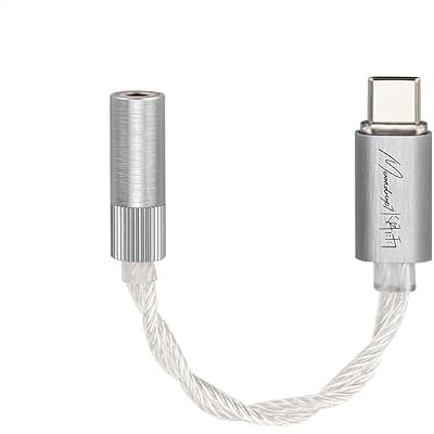 Moondrop ECHO-A 32Bit/384kHz محمول DAC/AMP مع ميكروفون (3.5 مم) محمول، محمول، بطاقة صوت USB-C عالية الأداء MAC، كمبيوتر شخصي، هواتف ذكية مع مخرج DAC/AMP 3.5 مم TRRS