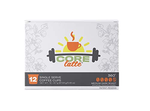 Corelatte Espresso 360 Diet, Intermittent Fasting Espresso That includes Collagen Protein, Fiber, Multivitamins, Complete Meals Antioxidants and Extra: Medium Darkish Roast with Actual Chocolate Flavoring- Espresso Pods